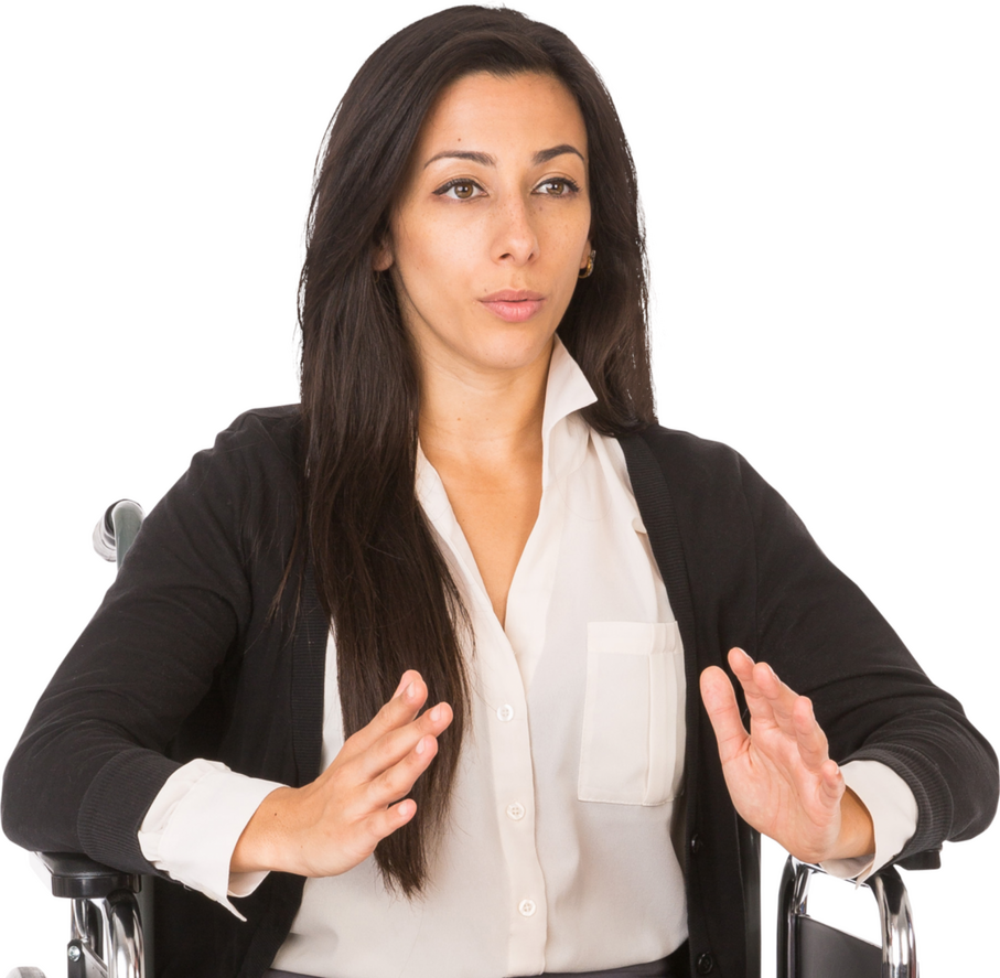 Image of a woman in a wheelchair for the blog "Tips for Interviewing People with Disabilities"